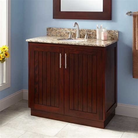 Narrow Depth Montara Mahogany Vanity For Undermount Sink