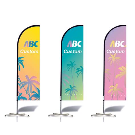 ABCCANOPY Custom Advertising Double Sided Feather Flags 8FT/10FT/12FT ...