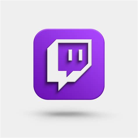 Premium Psd Twitch D Logo Social Media Icon Isolated