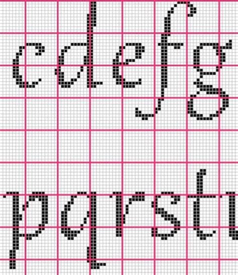 Cross Stitch Alphabet Pattern Sts Tall Font Counted Etsy