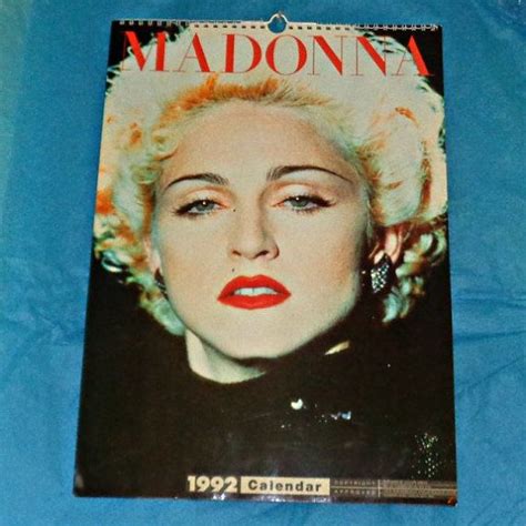 Rare Madonna 1992 Copyright Approved 12 Month Calendar Music Etsy