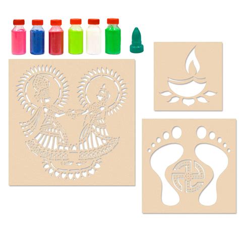 Buy Incredible Gifts India Diy Rangoli Stencils For Floor Radha