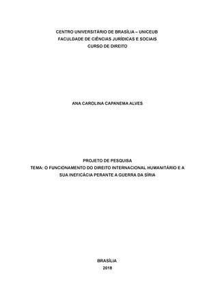 Projeto DE Pesquisa Texto Final CENTRO UNIVERSITÁRIO DE BRASÍLIA