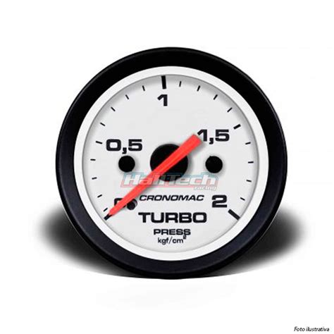 Manômetro de Turbo 2kg 52mm Cronomac Street HallTech Racing