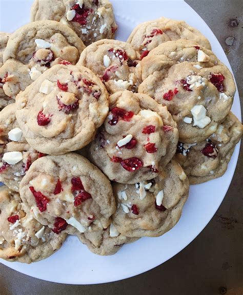 White Chocolate And Cranberry Christmas Cookies — Take A Bite