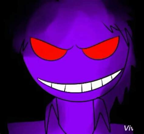 An Animated Purple Monster With Red Eyes And Big Smile On Its Face In