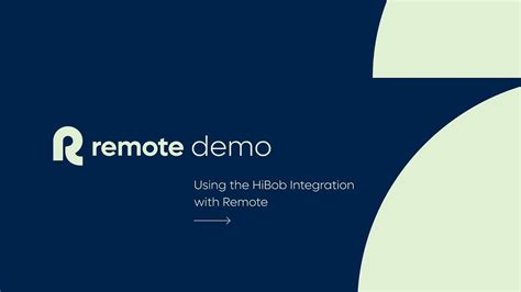 Remote Demo Using The HiBob Integration With Remote YouTube