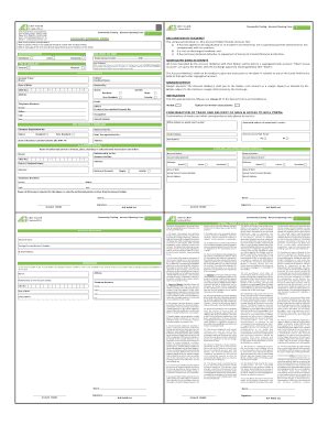 Fillable Online Account Opening Form Declaration Of Solvency Segregated