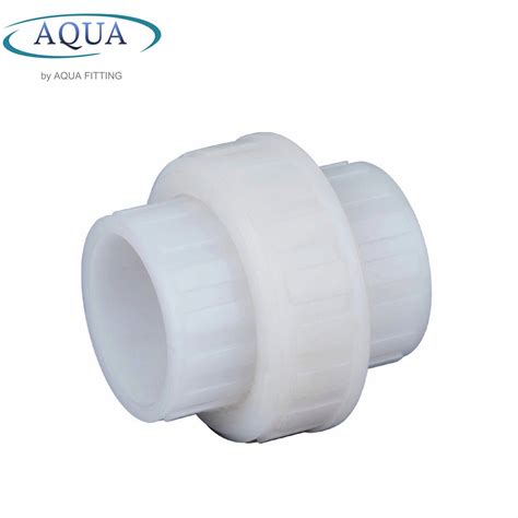 PVDF Material Plastic Pipe Conduit Connector Straight Socket Union