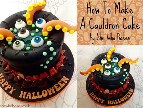 How To Make A Cauldron Cake For Halloween - She Who Bakes