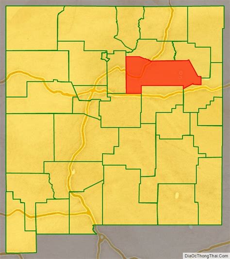 Map of San Miguel County, New Mexico