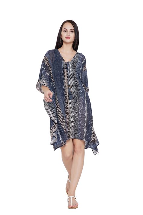 Oussum Navy Blue Beach Cover Ups For Women Stripe Beach Swimsuit