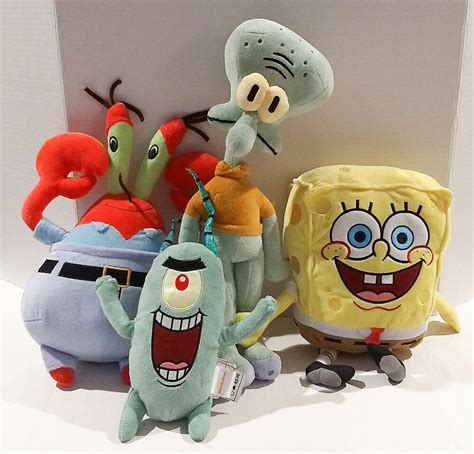 2013 Viacom Nickelodeon Spongebob Squidward Plankton Mr Krabs Rare