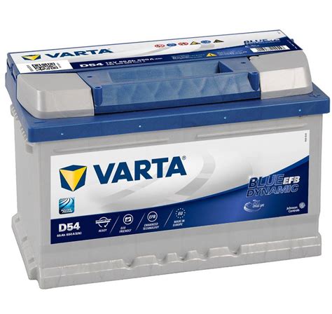 VARTA D54 Blue Dynamic EFB 65Ah 650A Autobatterie Start Stop 565 500