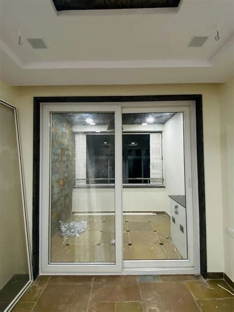 White Frame Upvc Glass French Window At Rs 435sq Ft Upvc Windows In