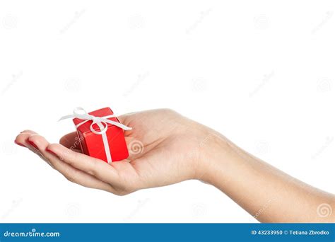 Main Avec Le Cadeau Photo Stock Image Du Anniversaire 43233950