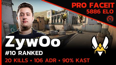 CSGO POV Vitality ZywOo 20 8 Dust2 FACEIT 5V5 RANKED LVL 10 May