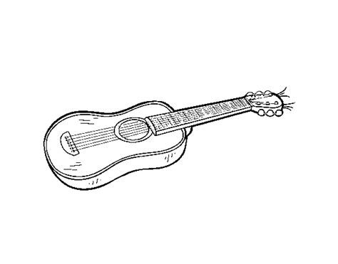 Dibujo De Una Guitarra Ac Stica Para Colorear Dibujos Net