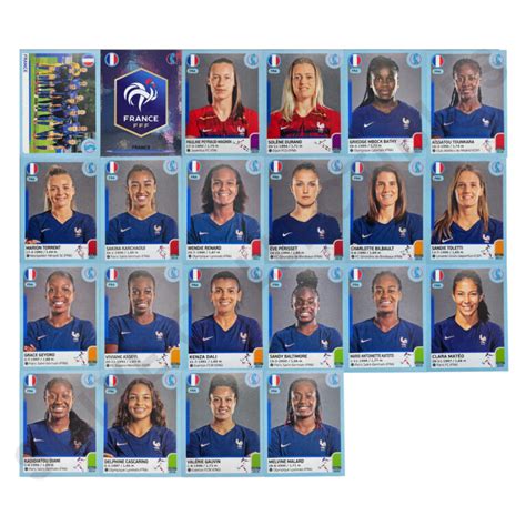 France Team Set 22 Stickers Panini Womens Euro 2022 Stickers Solve