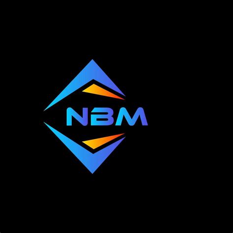 NBM abstract technology logo design on Black background. NBM creative ...