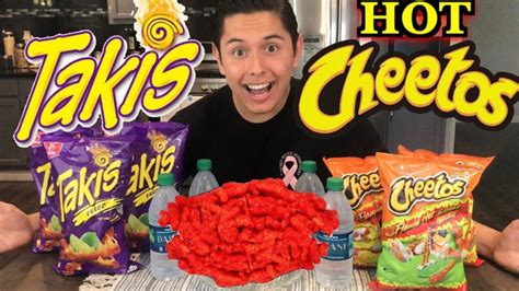 [asmr] Hot Cheetos And Takis Challenge Crunchy Eating Sounds