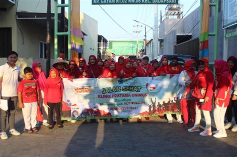 Sambut Hut Ri Ke Klinik Pratama Unimus Selenggarkaan Jalan Sehat