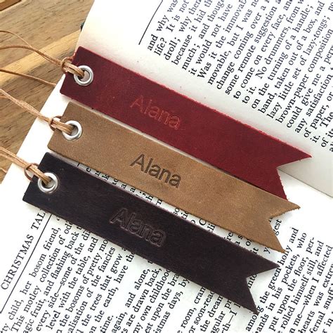 Personalized Leather Bookmark Custom Leather Bookmarks Customized