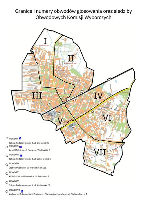 Siedziby Obwodowych Komisji Wyborczych w Milanówku Milanówek Miasto ogród