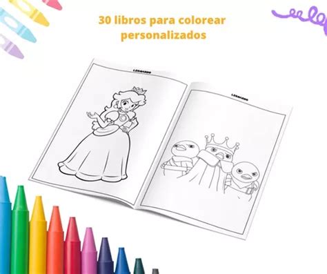 Comprar Libros Colorear Personalizados Con Crayones Mario Bros 70pz