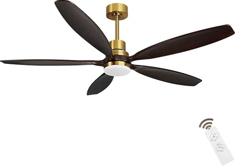 Amazon KAPOEFAN 60 Black Walnut Ceiling Fan With Light And