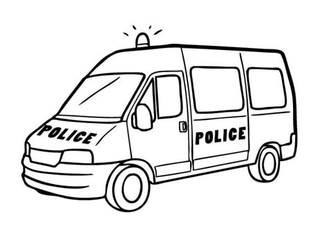 Printable Police Van F Rbung Seite Kostenlose Druckbare Malvorlagen