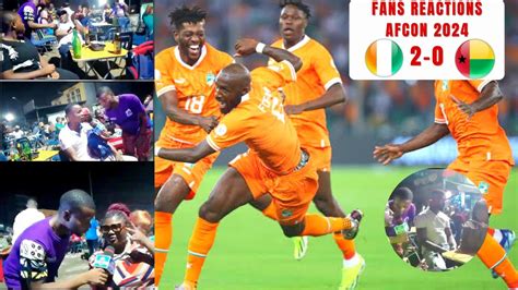 Cote DIvoire Vs Guinea Bissau 2 0 Fans Match Reaction AFCON 2024