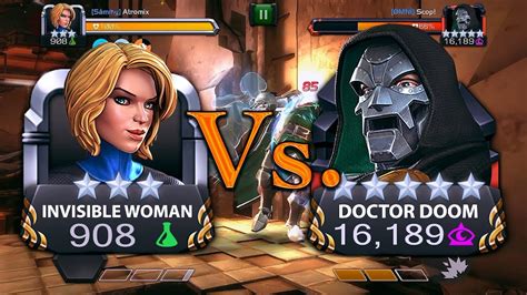 3 Star Invisible Woman Vs 5 Star Rank 5 Sig 200 Doctor Doom Marvel Contest Of Champions Youtube