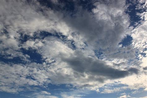 Blue Epic Sky in Perspective with Bright White Clouds Stock Image ...