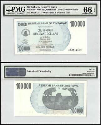 Zimbabwe Dollars Bearer Cheque P B Pmg