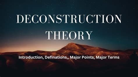 Deconstruction Post Structuralism By Jacques Derrida Literary Theory