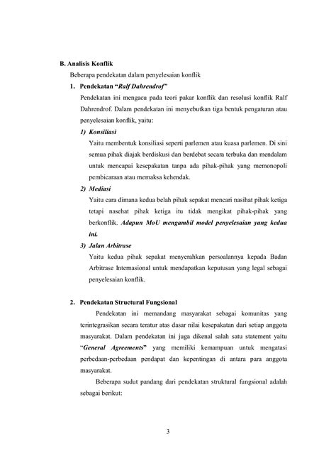 Analisis Konflik Gerakan Aceh Merdeka GAM Republik Indonesia RI PDF