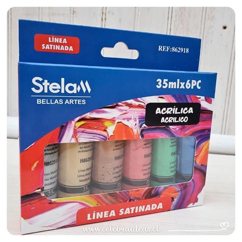 Set Pinturas Acr Licas Metalizadas Colores Ml Celebra Ideas