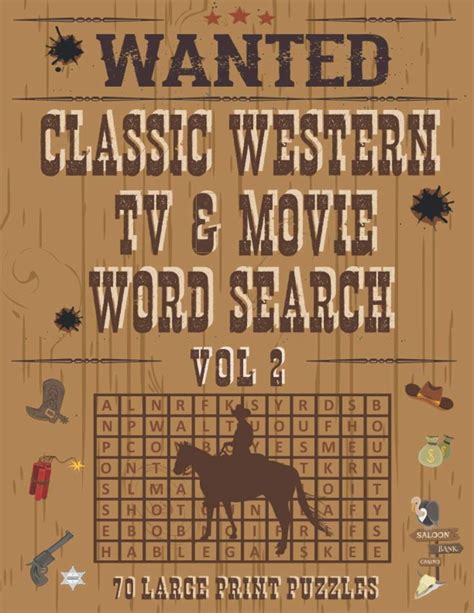 Classic Western Tv Movie Word Search Volume Large Print