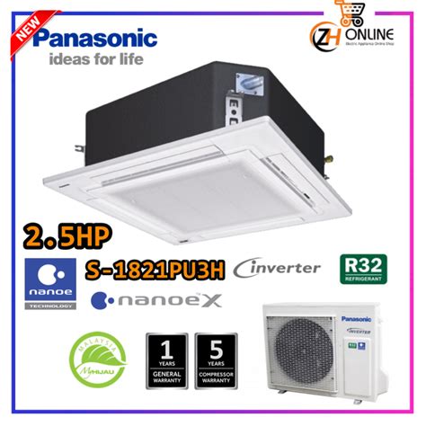 NEW PANASONIC R32 2 5HP Inverter Nanoe X 4 WAY Ceiling Cassette NX