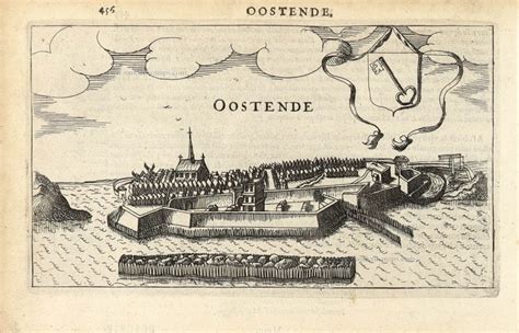 Oostende By Ludovico Guicciardini Sanderus Antique Maps Antique