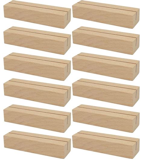 Tinsky Pack Wood Place Card Holders Wooden Stands For Acrylic Signs