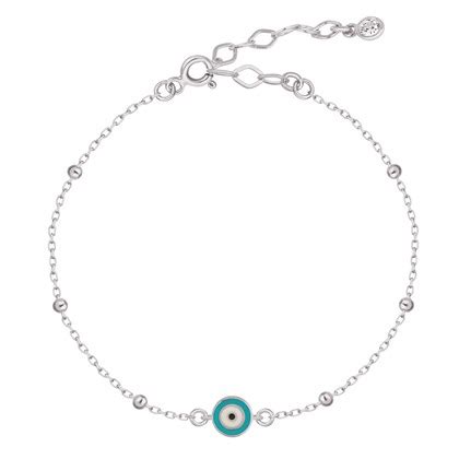 Circle Evil Eye and Ball Figures Silver Bracelet Price Ametist İstanbul