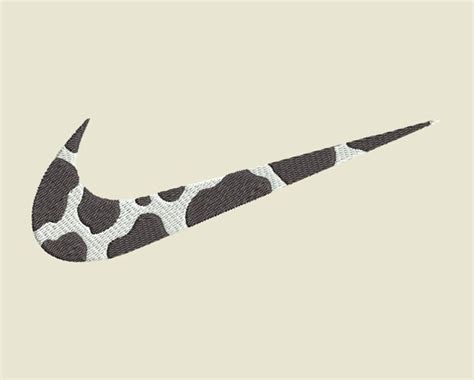 Nike Cow Print Swoosh 2 Pack Embroidery Design Etsy