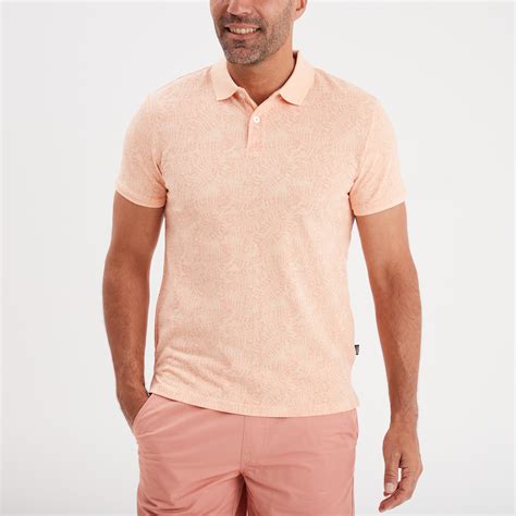 Polo Manches Courtes Creeks Rose Saumon Homme La Halle