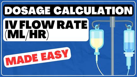 09 Iv Flow Rate Mlhr Dosage Calculations Med Math Made Easy For Nursing School And Nclex