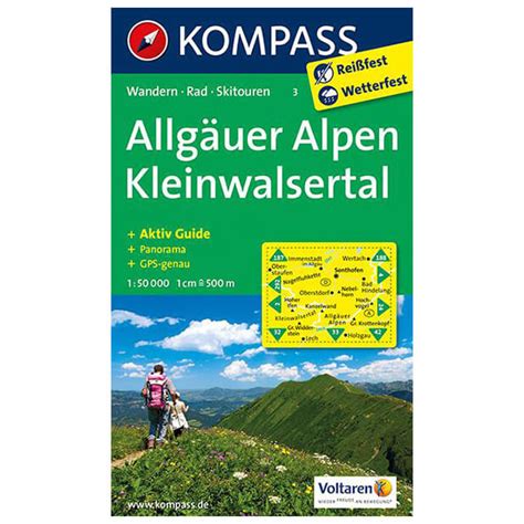 Kompass Allg Uer Alpen Hiking Map Buy Online Alpinetrek Co Uk