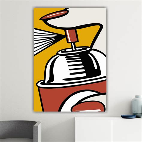 Roy Lichtenstein Spray Poster O Quadro Su Tela 100 Cotone Hode79