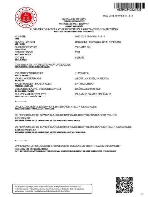 Adli Sicil Kaydı | PDF