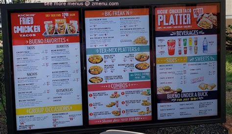 Menu At Taco Bueno Restaurant Sand Springs Plaza Court Atelier